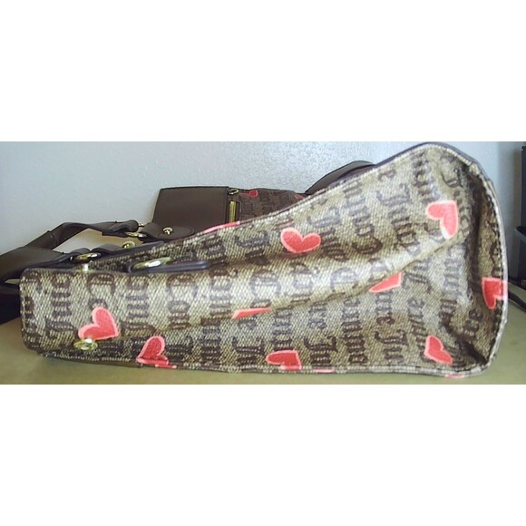 Juicy Couture Purse RN #108833 Log Hearts Brown - Picture 5 of 10